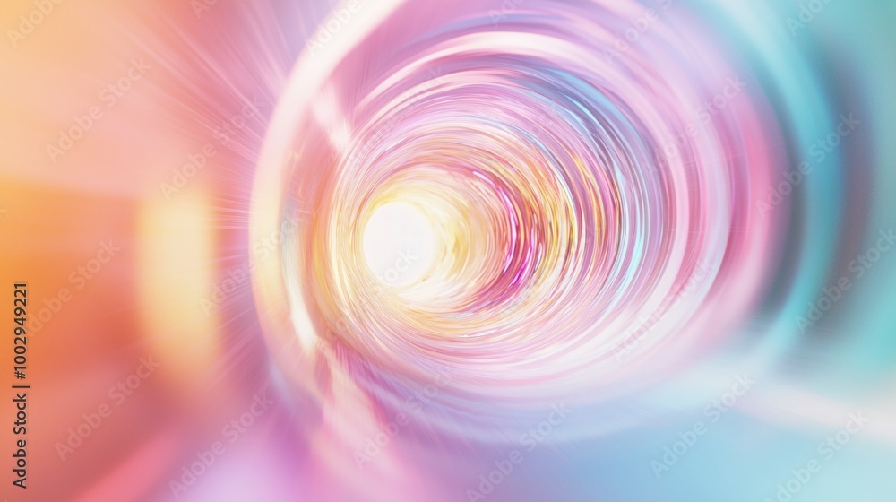 Poster colorful abstract background with a bright center point, creating the illusion of a tunnel with swir