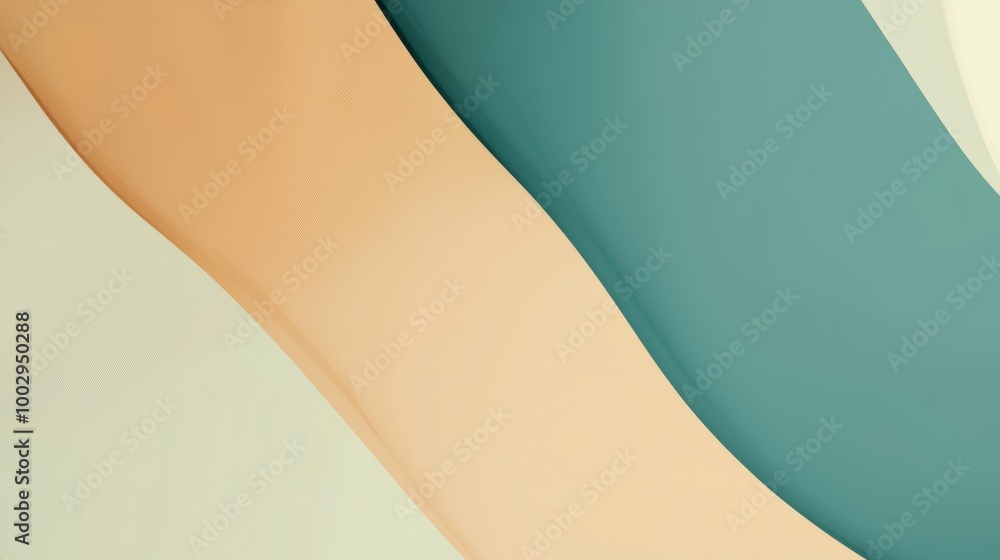 Poster abstract background design featuring soft, flowing shapes in a harmonious color palette, creating a 