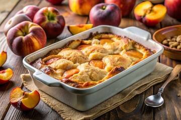 Homemade Peach Cobbler pie