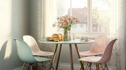 An inviting breakfast area with Scandinavian simplicity