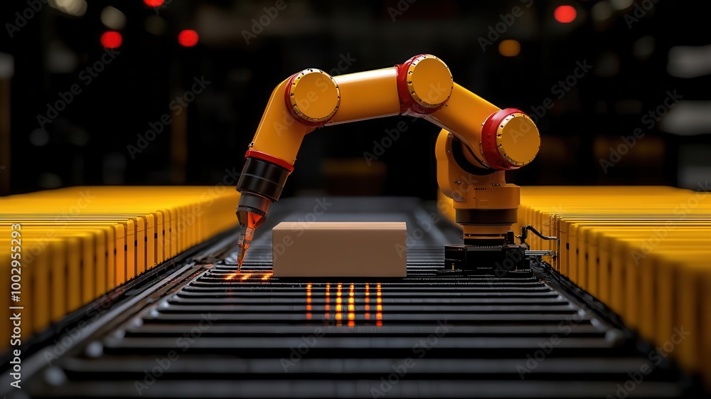 Poster robotic automation solutions for improving efficiency and accuracy in manufacturing processes, engin