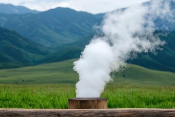 Fototapeta premium Geothermal energy solutions for tapping into the Earth s heat to provide sustainable power, engineering solutions, renewable heat energy