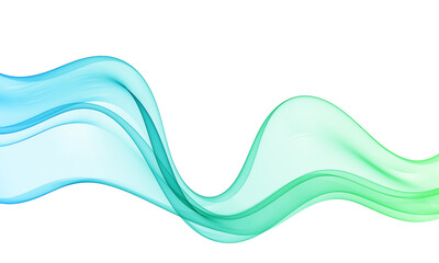 Blue and green transparent wave flow.