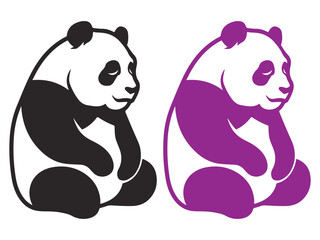 panda bear vector design illustration isolated on a white background