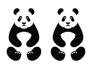 panda bear vector design illustration isolated on a white background