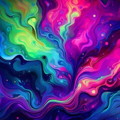 A bold, abstract watercolor background with sharp contrasts between deep indigo