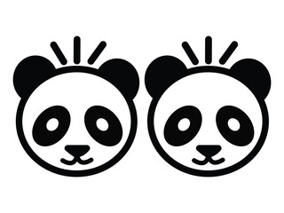 panda bear vector design illustration isolated on a white background