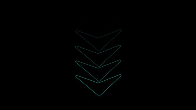 Creative glowing arrow heading down, offering modern design elements for an enhanced visual experience .