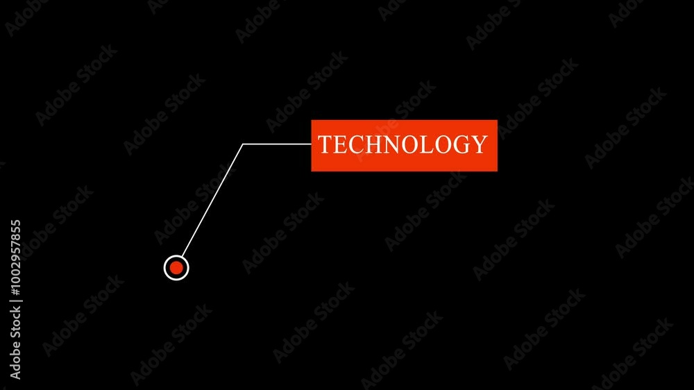 Poster technology text animation, showcasing modern digital trends with sleek visuals and fluid transitions