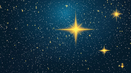 Fantasy starry night sky on space with bright stars illustration background. generated ai image. Starry Night Sky. Illustration