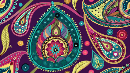 seamless pattern with paisley