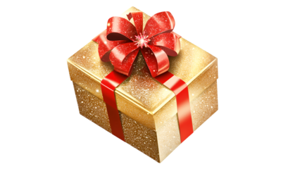 Christmas Gift Boxes Isolated on Transparent PNG.