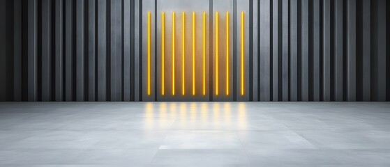 Obraz premium Neon Billboard with Illuminated Border at Night