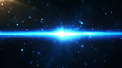 Obraz premium This pack includes blue, horizontal light streaks that look like laser beams. They're perfect for adding a glowing effect to a dark background.