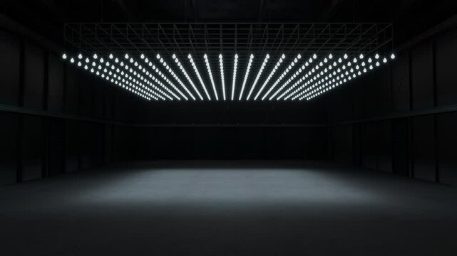 Motion Empty hall exhibition.The backdrop for exhibition stands, booth,trade show.Convention for meeting.Big room for entertainment,event,sports.Indoor for Factory,warehouse,showroom.3d render.	
