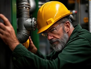 Factory engineer designing systems for reducing factory emissions and adhering to environmental regulations, factory engineer, sustainable engineering