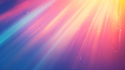 an abstract background featuring a blend of vibrant colors. It has streaks of light radiating diagonally from the top right corner to the bottom left