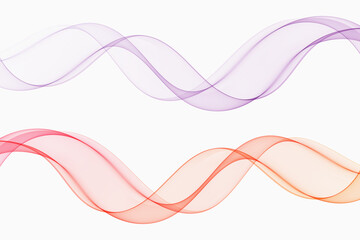 Collection of wavy shapes, transparent design element. Wave background