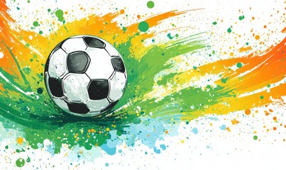 A sports background  for Sports Day, featuring dynamic graphic designs suitable for gift certificates, banners, and flyers decoration, Generative AI