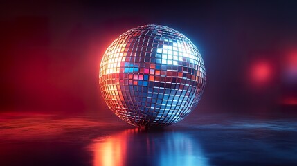Obraz premium Disco Ball with Reflective Mirror Tiles