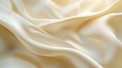 Obraz premium tela con textura de seda en movimiento brillante y elegante en color beige claro forma ondulada textil de seda suave y artistica