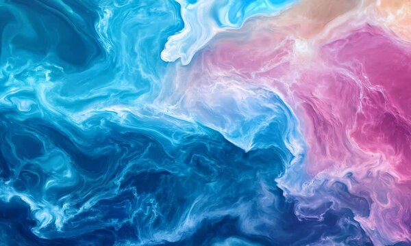 Dynamic heatmap of a river delta, showing temperature gradients in the water as it fans out into the ocean, with vibrant color transitions. . Video