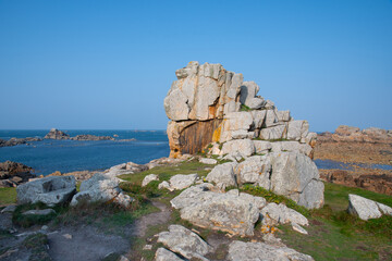 Paysage de Bretagne au site du Gouffre à Plougrescant