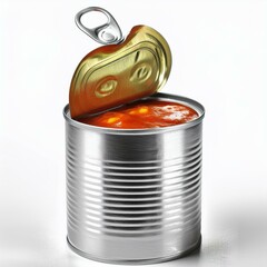  tin tomato paste and tomato sauces white background