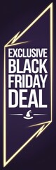 Obraz premium Halloween Promotion Banner Black Friday Sale - Exclusive Discount Graphic Witch Hat Design Seasonal Marketing E-commerce Campaigns