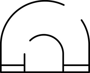 Rounded Editable stroke Igloo Icon