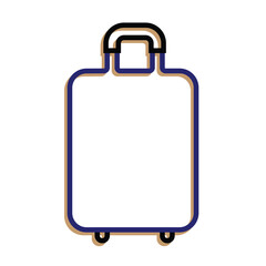 suitcase icon. travel and travel. simple design style. suitable for tourism, web and etc. vector design template