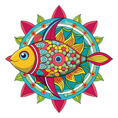 Fototapeta premium Fish vector illustration design,awesome Fish svg,Fish high resolution printable artwork
