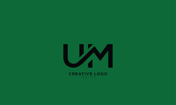 UM Abstract initial monogram letter alphabet logo design