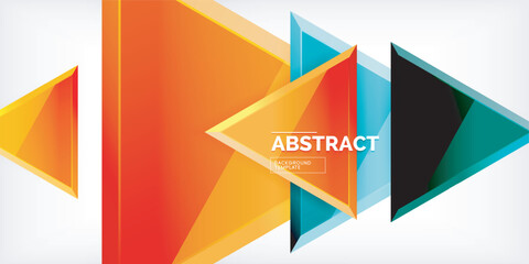 Triangle glass shapes geometric abstract background. Vector Illustration For Wallpaper, Banner, Background, Card, Book Illustration, landing page