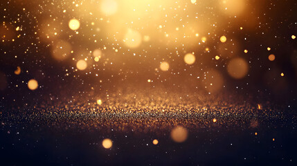 Fototapeta premium background of abstract glitter lights. gold and black. de focused