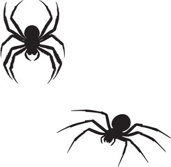 Black Insect vector icons silhouettes