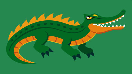 funny alligator churidar design vector illustration