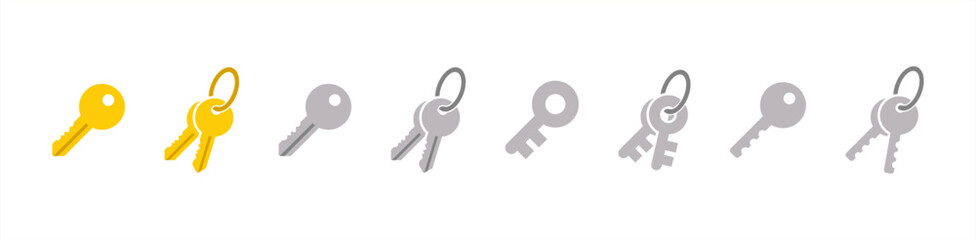 Key icon set. Key vector icon. Key symbol, vector 10 eps.