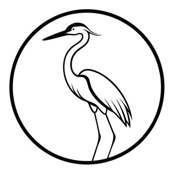 recommend clip art: heron logo icon vector design