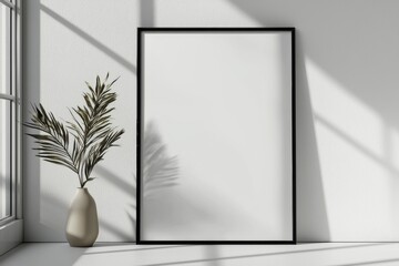 A3 Poster Mockup on White Background created with Generative AI