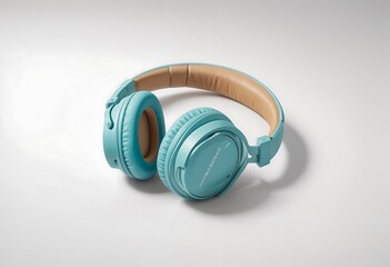 wireless headphones set on a gray background, ideal for clear sound and fast connectivity, designed with comfort and style in mind

