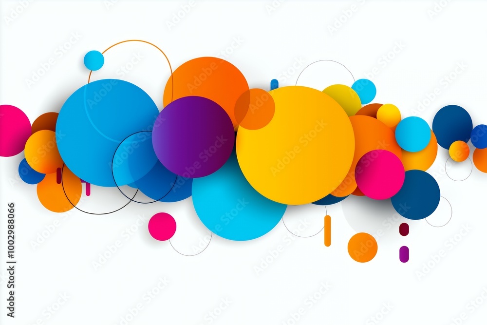 Poster Abstract Colorful Circle Background.