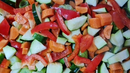 close up of vegetables mix for healthy cooking