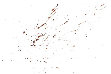 mud splash isolated transparency background.