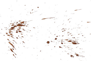 mud splash isolated transparency background.