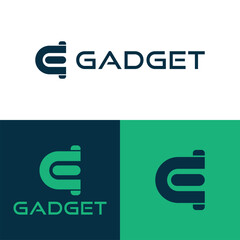 G letter gadget logo. Gadget store, gadget service simple logo template
