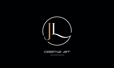 JL, LJ, J, L abstract letters logo monogram