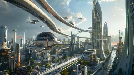 Futuristic smart city vision for 2025  ai driven clean environment with sustainable solutions