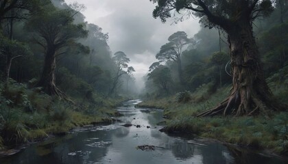 Obraz premium A thought-provoking audiovisual piece that explores the intersection of technology and nature, using striking imagery and sound to evoke deep reflection, Generative AI