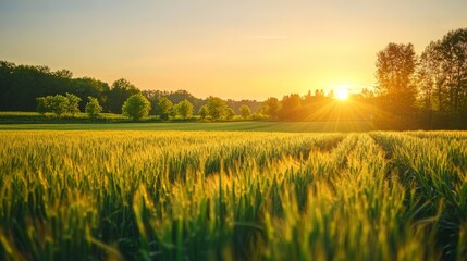 A farm practicing eco-friendly agriculture, with crops thriving under renewable energy systems and natural lighting, showcasing sustainable practices.